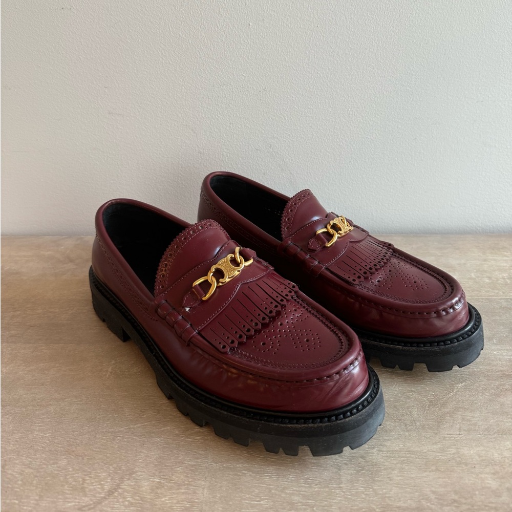 Celine Margaret Loafer Bordeaux sz 41